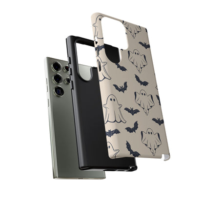 Halloween Phone Case, Ghosts and Bats, Cute Phone Cover, Spooky Accessories, Fall Decor, Gifts for Her, Halloween Party - MaisonThreadory