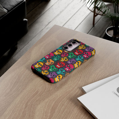 Phone Case, Day of the Dead Tough Case Phone, Mexican Skull Phone Cover, Floral Skeleton Phone Protector, Sugar Skull iPhone Case, Tough
