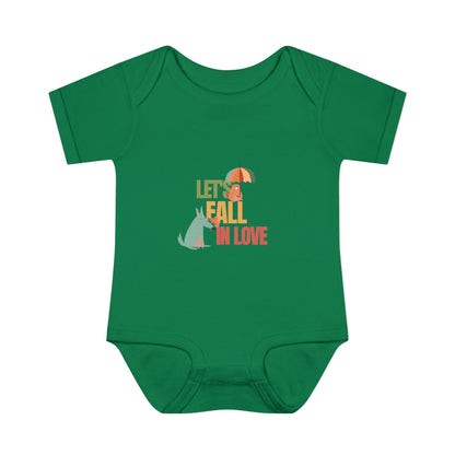 Autumn Baby Bodysuit - Let's Fall in Love, Cute Infant Outfit, Seasonal Gift, Baby Shower Present, Little One's Fall Fashion - MaisonThreadory