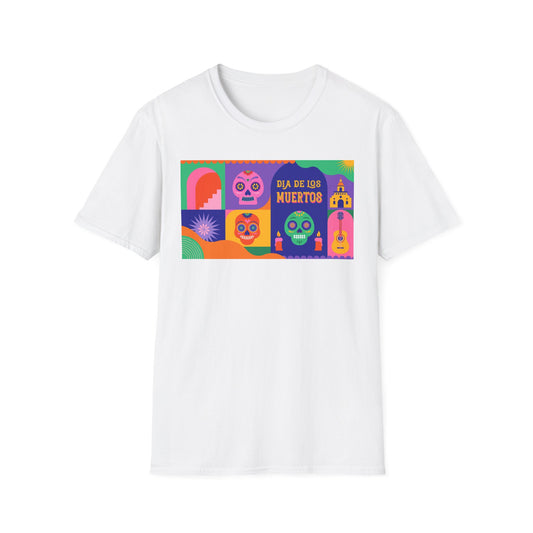 Dia de los Muertos Unisex T-Shirt, Mexican Day of the Dead Tee, Halloween Skeleton Shirt, Dia de los Muertos Festival Top, Sugar Skull