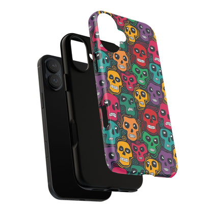 Phone Case, Day of the Dead Tough Case Phone, Mexican Skull Phone Cover, Floral Skeleton Phone Protector, Sugar Skull iPhone Case, Tough