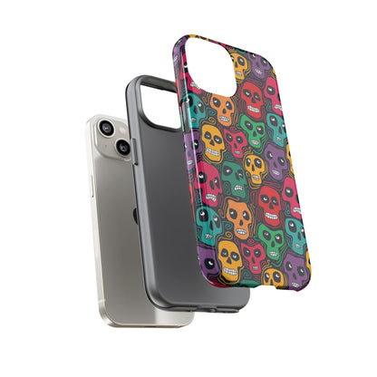 Phone Case, Day of the Dead Tough Case Phone, Mexican Skull Phone Cover, Floral Skeleton Phone Protector, Sugar Skull iPhone Case, Tough