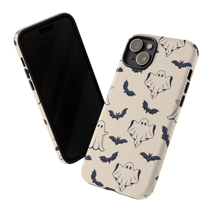 Halloween Phone Case, Ghosts and Bats, Cute Phone Cover, Spooky Accessories, Fall Decor, Gifts for Her, Halloween Party - MaisonThreadory