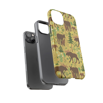 Moose Phone Case - Nature Lover's Accessory, Gifts for Outdoorsy Friends, Wildlife Decor, Eco-Friendly Cover, Forest Adventure Gear - MaisonThreadory