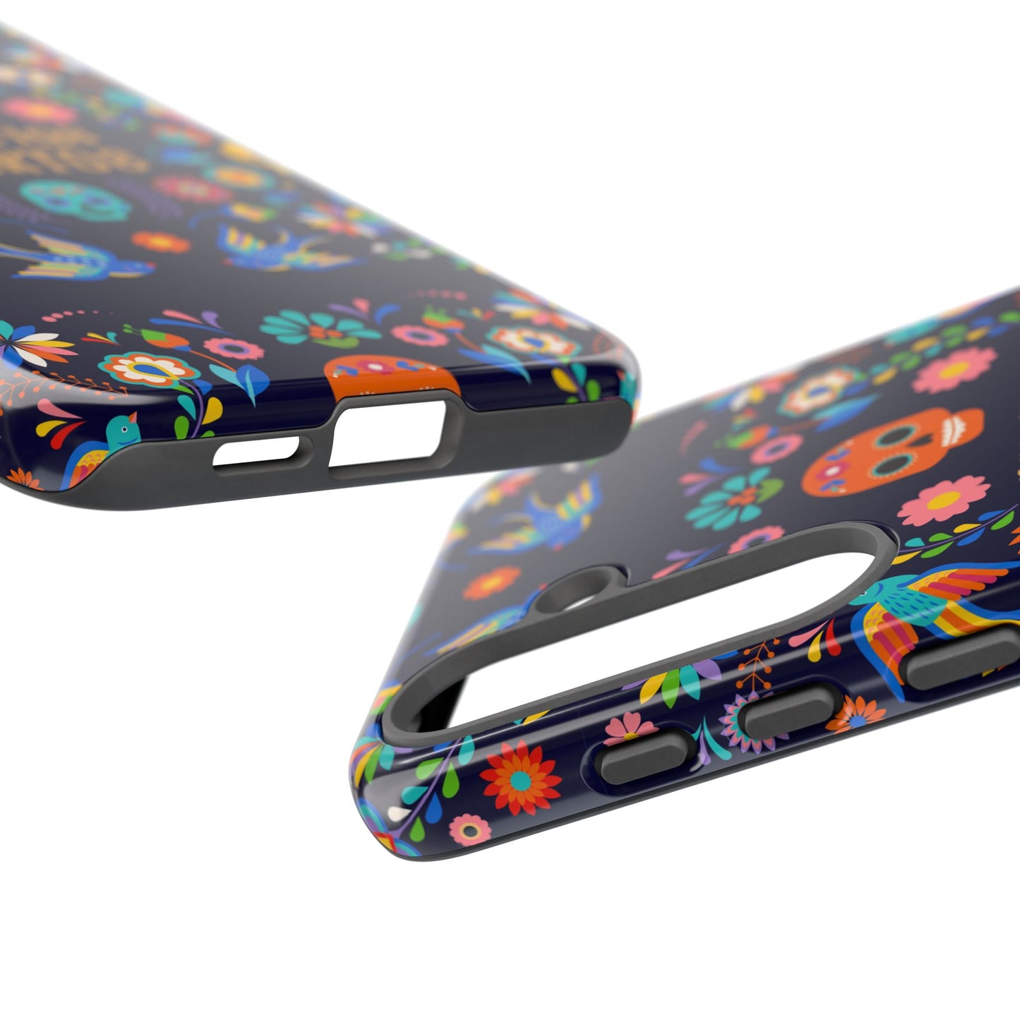 Colorful Dia de los Muertos Phone Case, Skull Design, Floral Phone Cover, Sugar Skull Accessories, Day of the Dead Gift