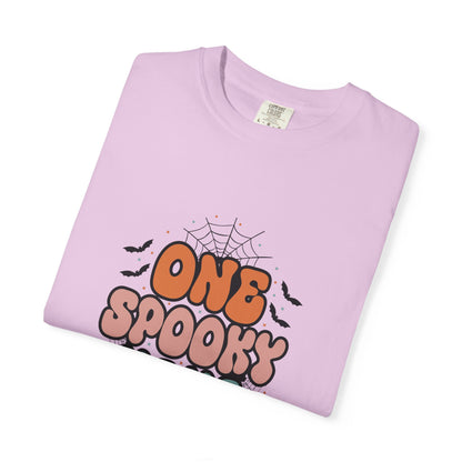 Unisex Halloween T-Shirt, One Spooky Mama Tee, Casual Fall Apparel, Gift for Moms, Halloween Festivities, Spooky Season Shirt