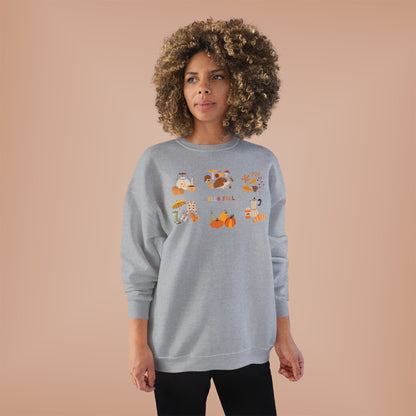 Cozy Fall Sweatshirt - Hello Fall Design, Unisex Fall Apparel, Eco-Friendly Sweater, Perfect for Autumn Celebrations, Gift for Nature Lovers - MaisonThreadory