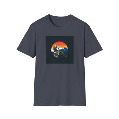 Mountain Biker T-Shirt - Adventure Cycling Tee, Outdoor Sports Shirt, Mountain Bike Lover Gift, Nature Enthusiast Top, Unisex Cotton Tee