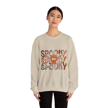 Spooky Vibes Crewneck Sweatshirt - Unisex Halloween Sweater for Cozy Nights, Fall Fashion, Gift for Spooky Season, Festive Apparel