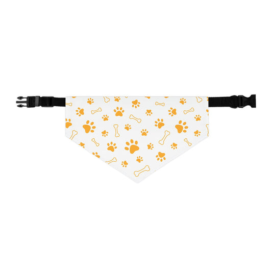 Cute Pet Bandana Collar with Paw Print Design, Dog Accessories, Pet Clothing, Dog Fashion, Gift for Pet Lovers - MaisonThreadory