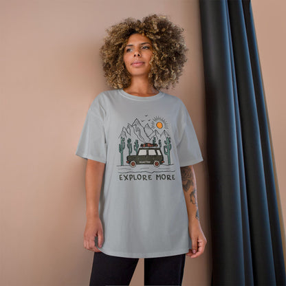 Explore More Adventure T-Shirt — Vintage Camper Van Desert Graphic