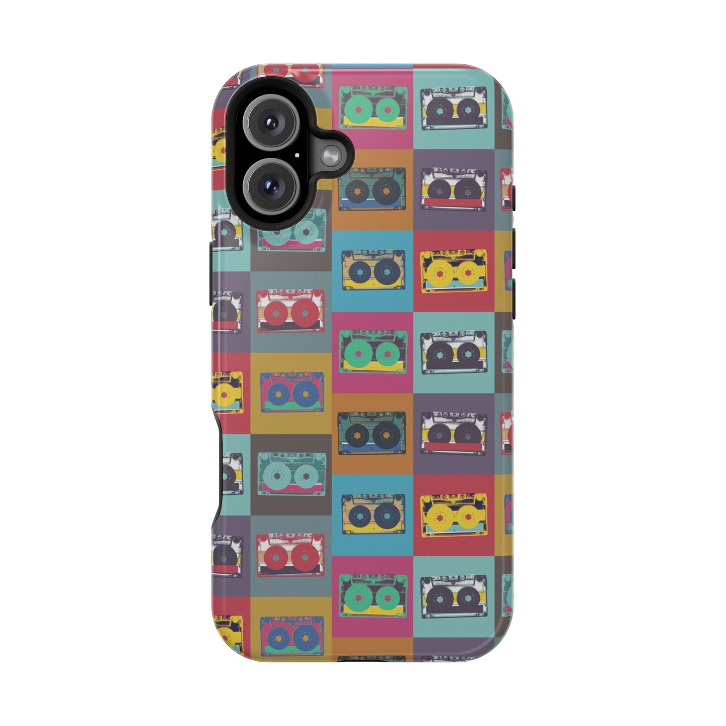 Retro Cassette Tape Phone Case, Vintage Style Tough Case, Music Lover Gift, Funky Tech Accessory, Fun Phone Cover
