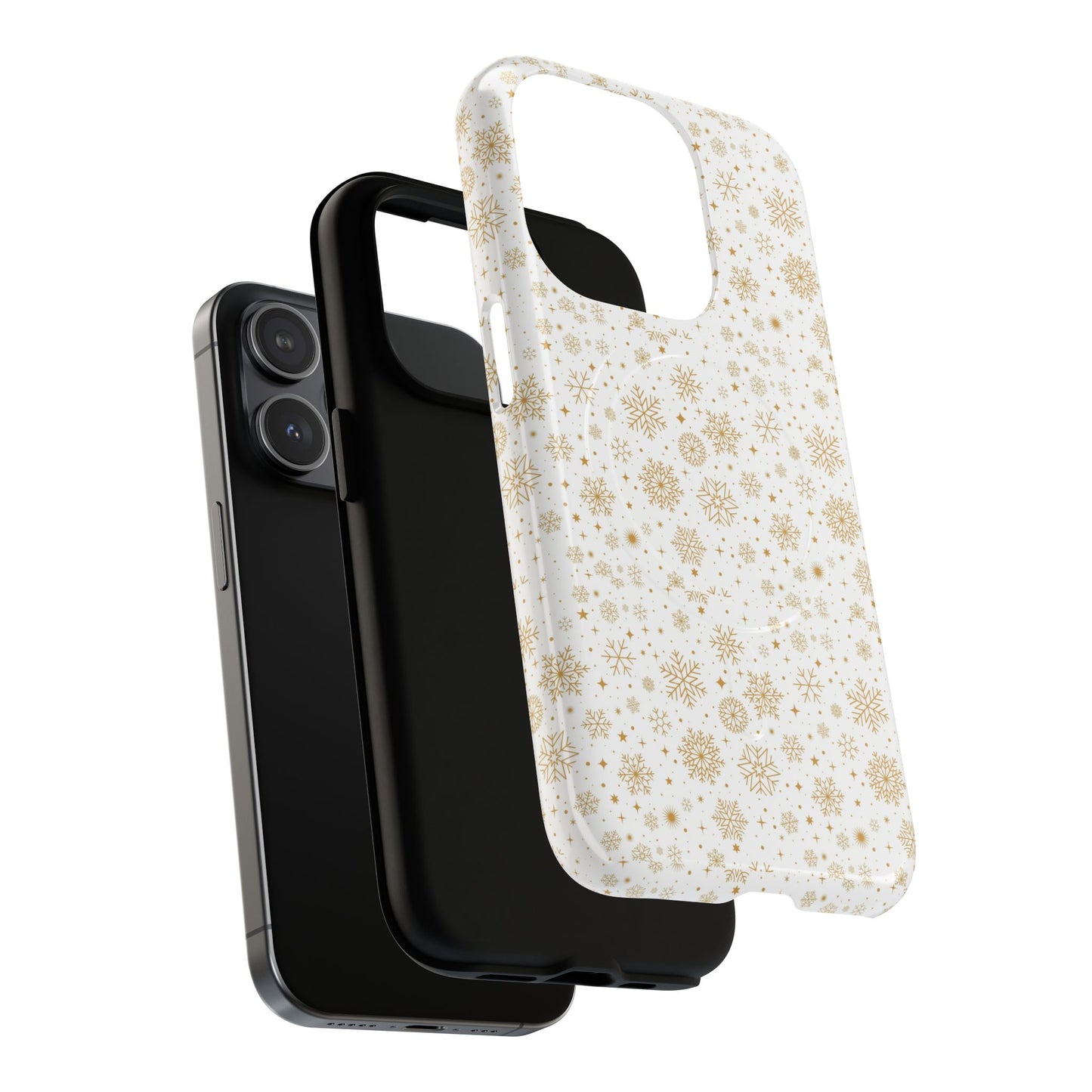 Festive Snowflake Phone Cases for Winter, Holiday Gift, Sleek Design, Winter Accessories, Durable Protection - MaisonThreadory