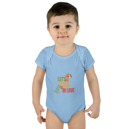 Autumn Baby Bodysuit - Let's Fall in Love, Cute Infant Outfit, Seasonal Gift, Baby Shower Present, Little One's Fall Fashion - MaisonThreadory