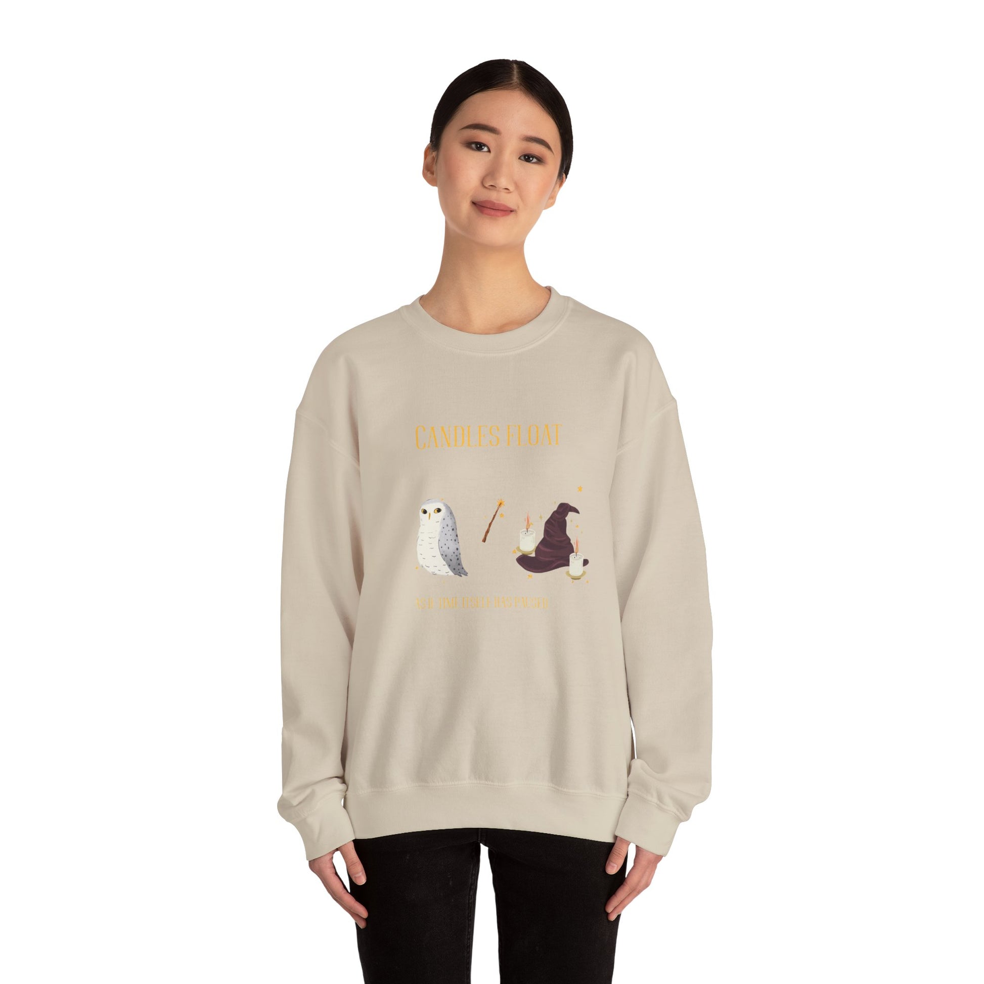 Whimsical Owl Crewneck Sweatshirt, Cozy Fall Apparel, Gift for Nature Lovers, Halloween Sweater, Cute Animal Sweatshirt - MaisonThreadory