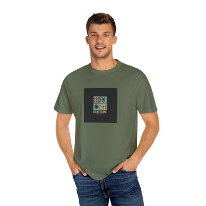 Coastline T-Shirt, Unisex Garment-Dyed Tee, Casual Summer Wear, Coastal Vibes, Beach Day Apparel, Vacation Essential - MaisonThreadory