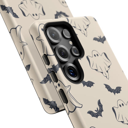 Halloween Phone Case, Ghosts and Bats, Cute Phone Cover, Spooky Accessories, Fall Decor, Gifts for Her, Halloween Party - MaisonThreadory