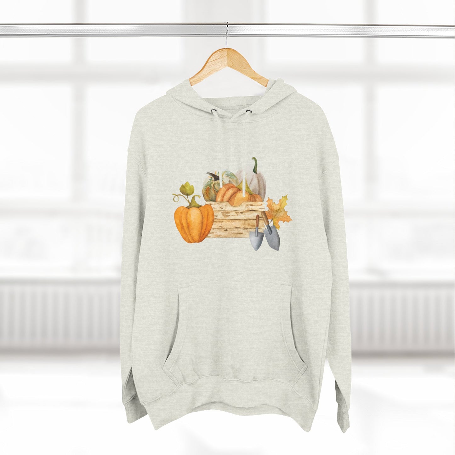 Autumn Harvest Fleece Hoodie, Cozy Fall Sweatshirt, Pumpkin Hoodie, Seasonal Apparel, Gift for Thanksgiving