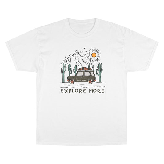 Explore More Adventure T-Shirt — Vintage Camper Van Desert Graphic