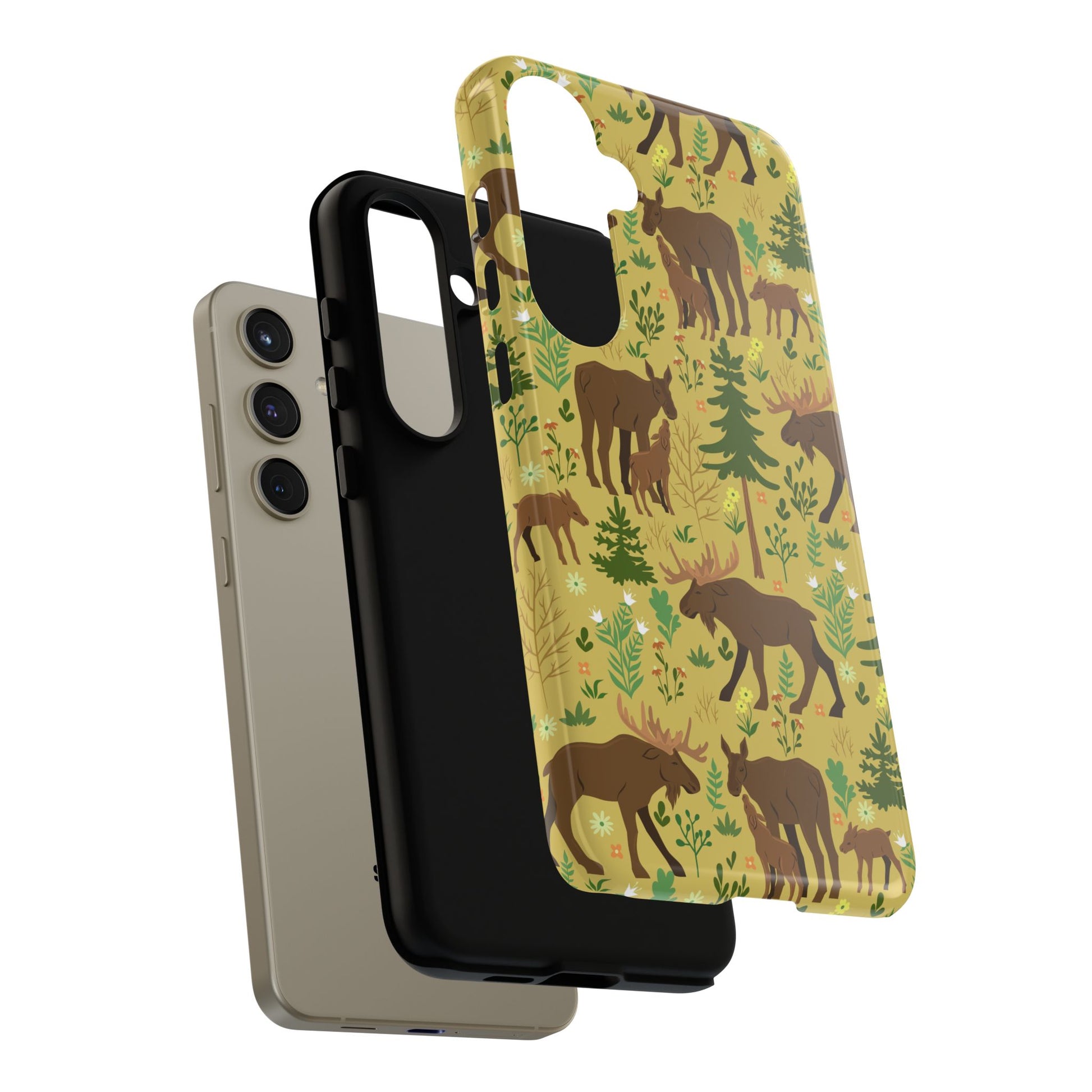 Moose Phone Case - Nature Lover's Accessory, Gifts for Outdoorsy Friends, Wildlife Decor, Eco-Friendly Cover, Forest Adventure Gear - MaisonThreadory