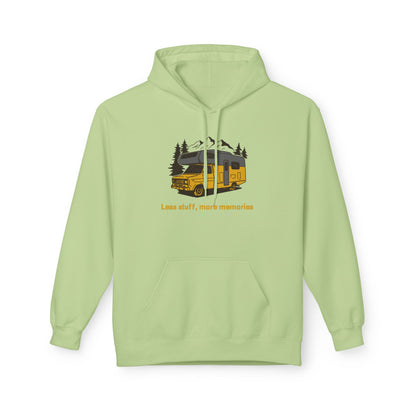 Adventure Awaits Fleece Hoodie | Cozy Travel Hoodie, Campfire Apparel, Unisex Gift, Outdoor Gear, Nature Lover Sweatshirt - MaisonThreadory