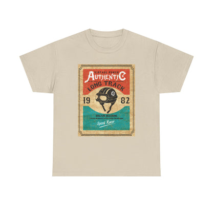 Vintage-Inspired Unisex Heavy Cotton Tee, Retro Graphic Tee, Authentic Long Track Shirt, Casual Vintage Wear, Gift for Racing Fans - MaisonThreadory