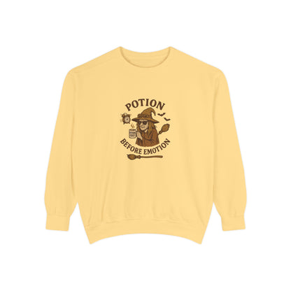 Potion Before Emotion Sweatshirt | Unisex Magical Sweatshirt for Cozy Days, Witchy Gifts, Halloween Apparel, Birthday Present, [...] - MaisonThreadory