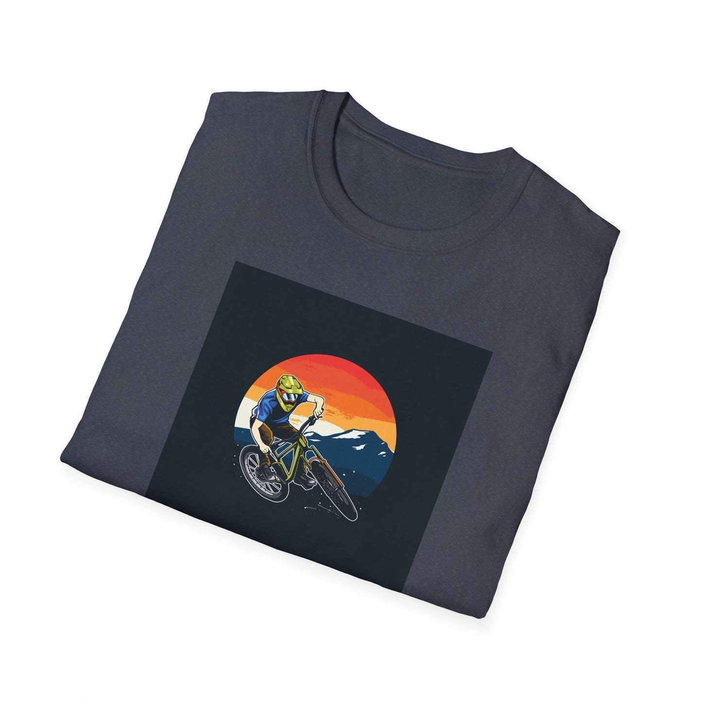 Mountain Biker T-Shirt - Adventure Cycling Tee, Outdoor Sports Shirt, Mountain Bike Lover Gift, Nature Enthusiast Top, Unisex Cotton Tee