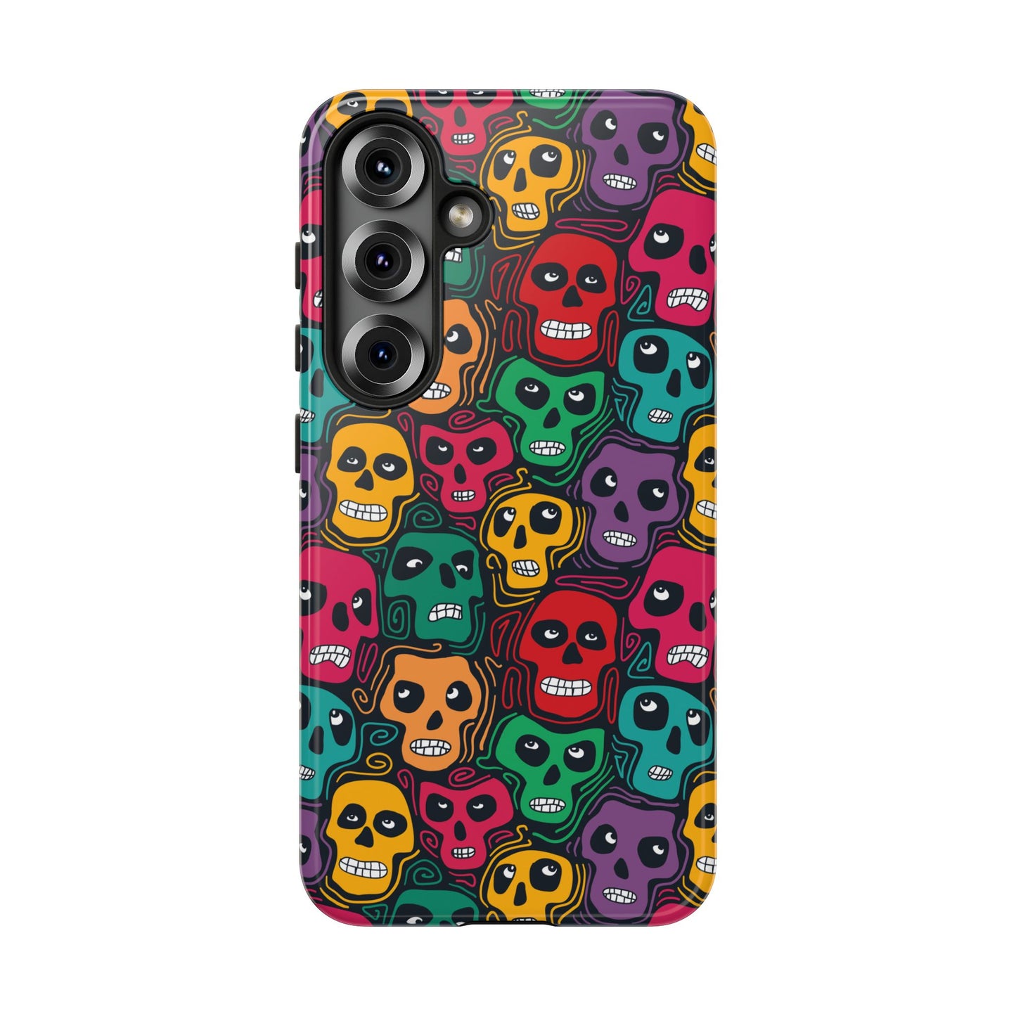 Phone Case, Day of the Dead Tough Case Phone, Mexican Skull Phone Cover, Floral Skeleton Phone Protector, Sugar Skull iPhone Case, Tough