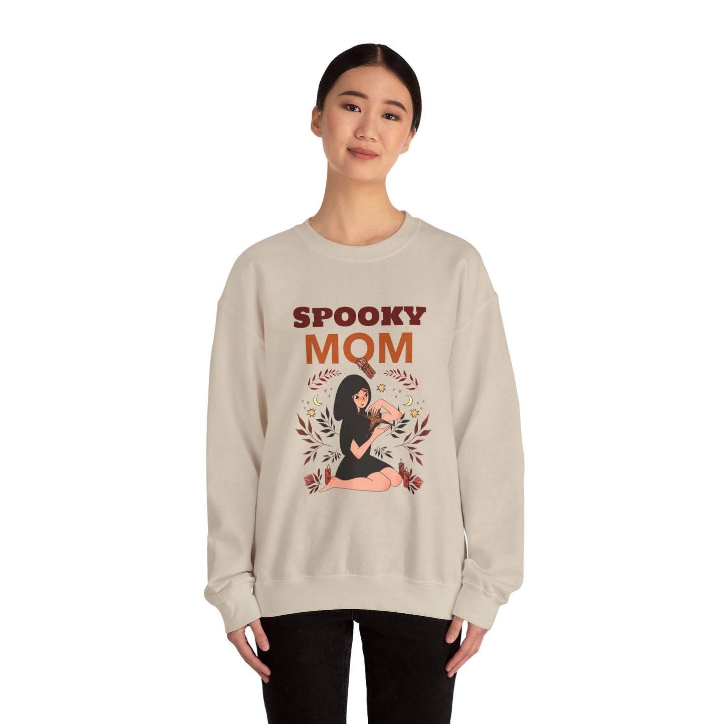 Spooky Mom Sweatshirt | Unisex Crewneck | Halloween Apparel | Gift for Moms | Cozy Fall Fashion | Cute Sweatshirt - MaisonThreadory
