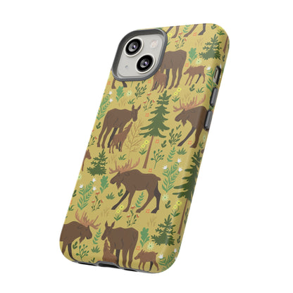 Moose Phone Case - Nature Lover's Accessory, Gifts for Outdoorsy Friends, Wildlife Decor, Eco-Friendly Cover, Forest Adventure Gear - MaisonThreadory