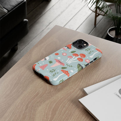 Whimsical Mushroom Phone Case, Cute Floral Smartphone Cover, Unique Gift for Nature Lovers, Trendy Tech Accessory, Eco-friendly Case