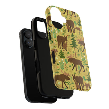 Moose Phone Case - Nature Lover's Accessory, Gifts for Outdoorsy Friends, Wildlife Decor, Eco-Friendly Cover, Forest Adventure Gear - MaisonThreadory