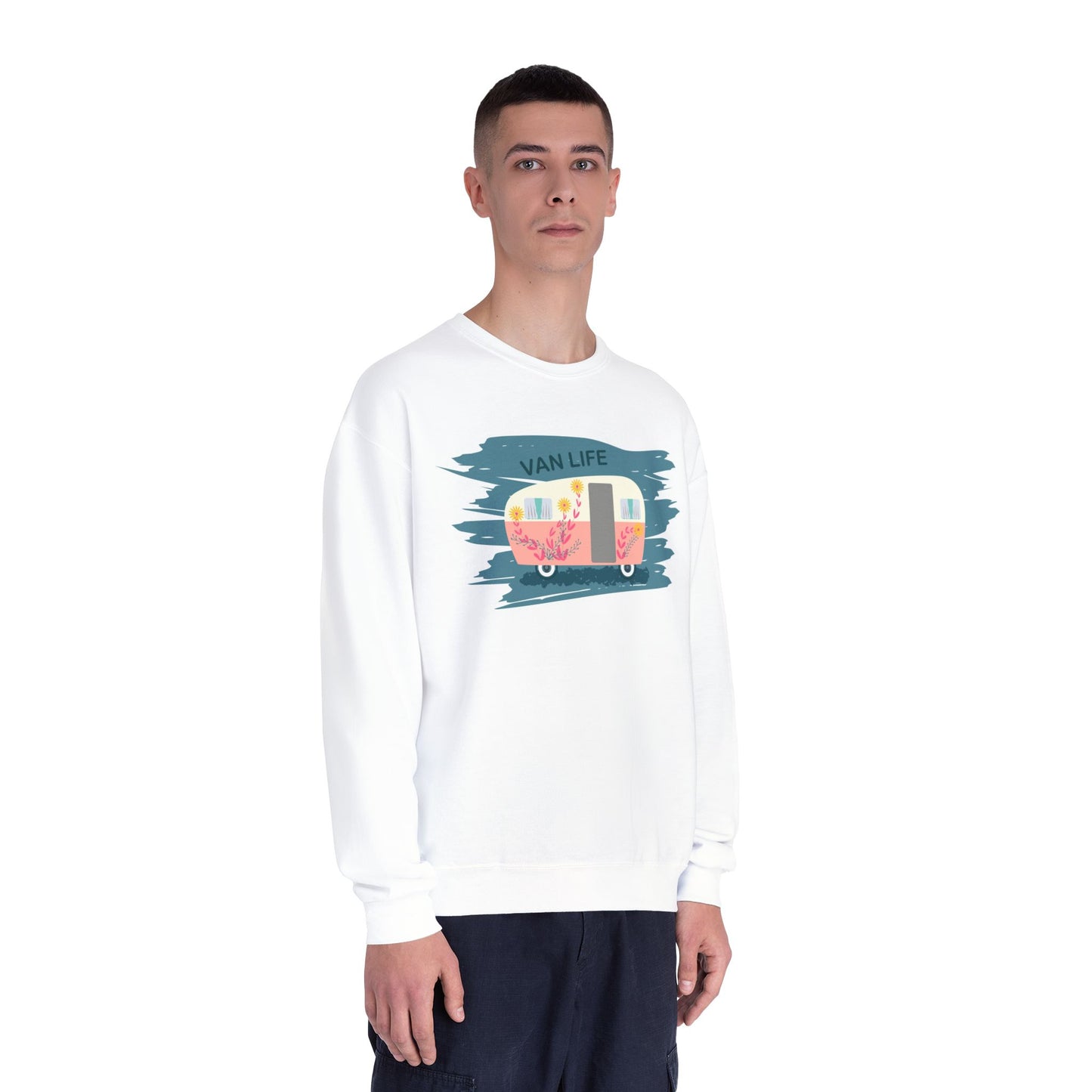 Van Life Sweatshirt, Cozy Crewneck for Adventure Lovers, Travel Apparel for Road Trips, Perfect Gift for Campers & Van Enthusiasts - MaisonThreadory