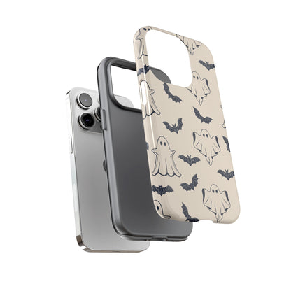 Halloween Phone Case, Ghosts and Bats, Cute Phone Cover, Spooky Accessories, Fall Decor, Gifts for Her, Halloween Party - MaisonThreadory