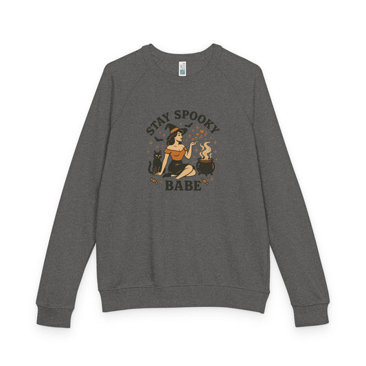 Stay Spooky Babe Unisex French Terry Raglan Crewneck Sweatshirt, Cozy Halloween Apparel, Perfect for Fall Celebrations, Unique Gift [...]