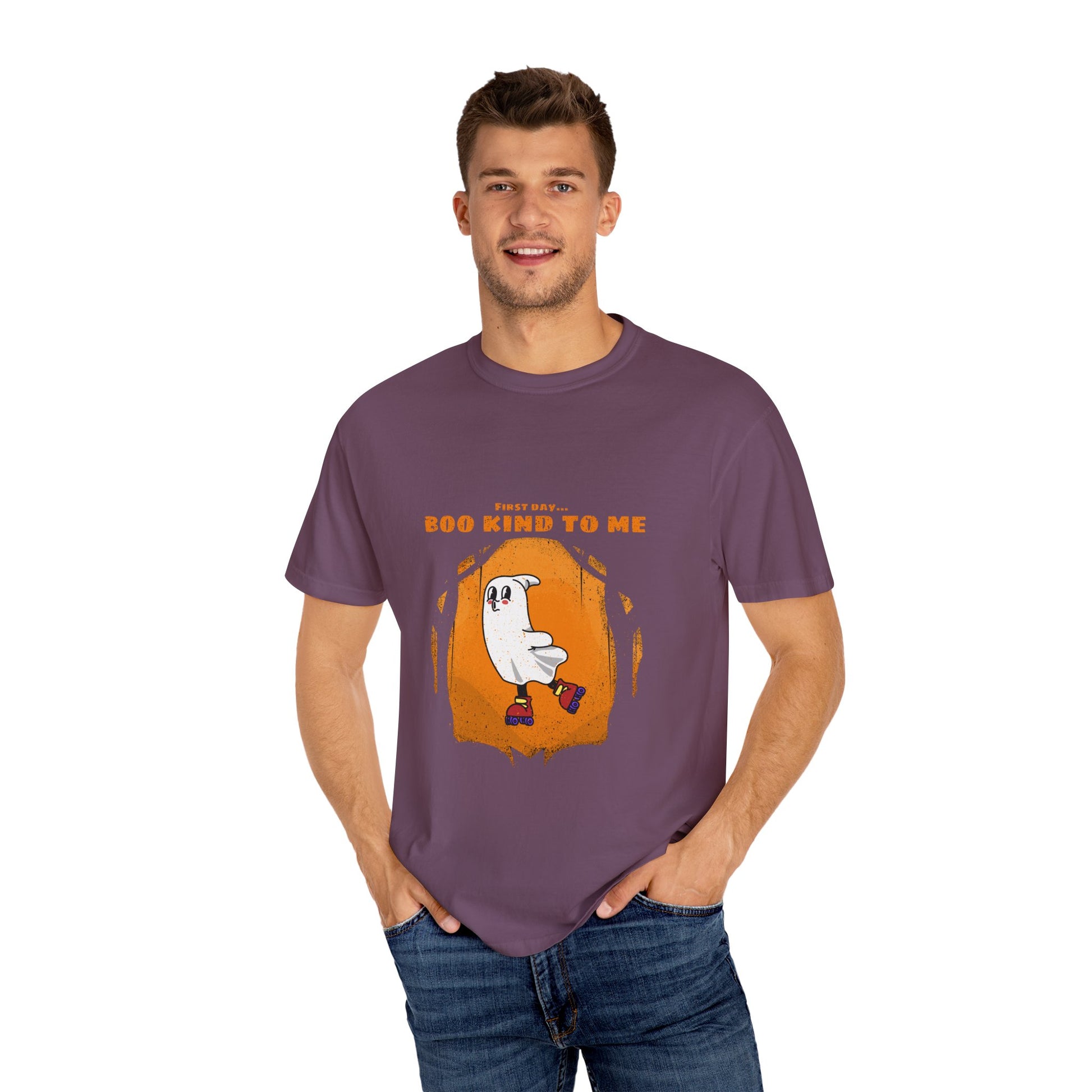 Playful Message T-Shirt: Boo Kind To Me, Funny Graphic Tee, Unisex Cotton Top, Casual Wear, Gift for Friends - MaisonThreadory