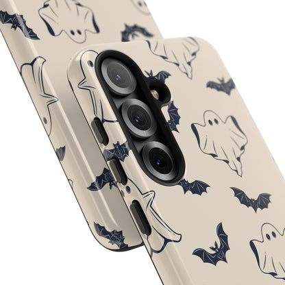 Halloween Phone Case, Ghosts and Bats, Cute Phone Cover, Spooky Accessories, Fall Decor, Gifts for Her, Halloween Party - MaisonThreadory