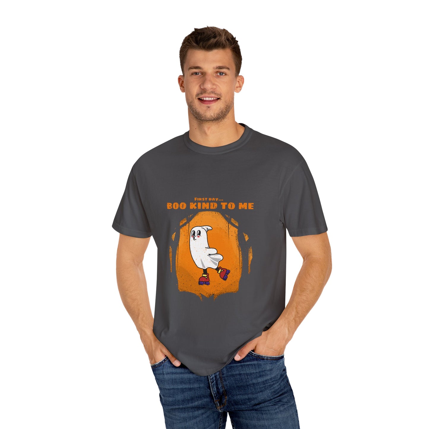 Playful Message T-Shirt: Boo Kind To Me, Funny Graphic Tee, Unisex Cotton Top, Casual Wear, Gift for Friends - MaisonThreadory