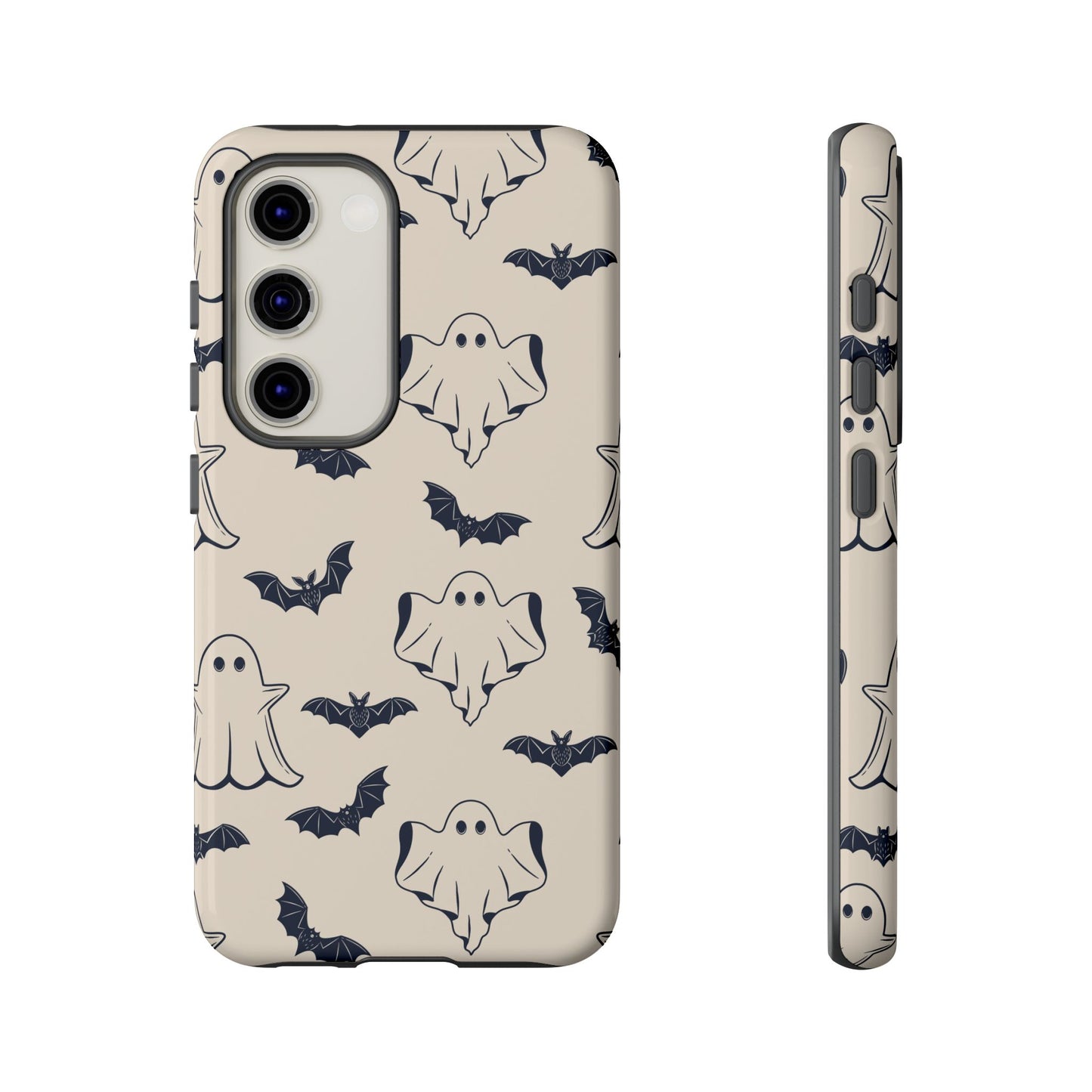 Halloween Phone Case, Ghosts and Bats, Cute Phone Cover, Spooky Accessories, Fall Decor, Gifts for Her, Halloween Party - MaisonThreadory