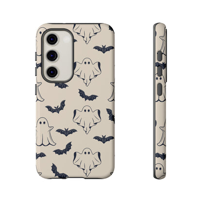 Halloween Phone Case, Ghosts and Bats, Cute Phone Cover, Spooky Accessories, Fall Decor, Gifts for Her, Halloween Party - MaisonThreadory
