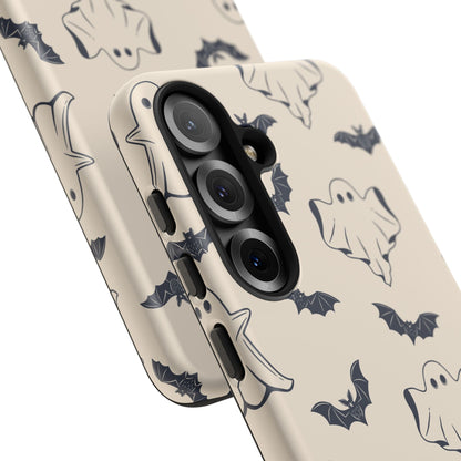 Halloween Phone Case, Ghosts and Bats, Cute Phone Cover, Spooky Accessories, Fall Decor, Gifts for Her, Halloween Party - MaisonThreadory