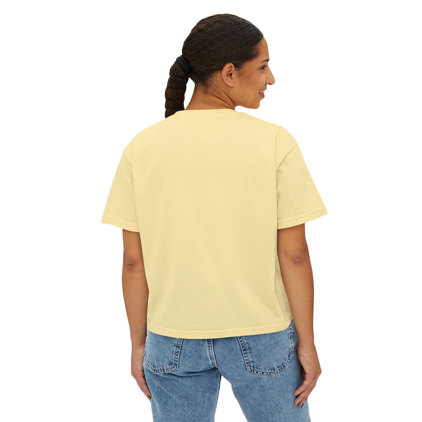 Cute Love Story Ghost Women's Boxy Tee, Fun Casual Top, Halloween Apparel, Gift for Ghost Lovers, Spooky Season Shirt, Relaxed Fit Tee - MaisonThreadory