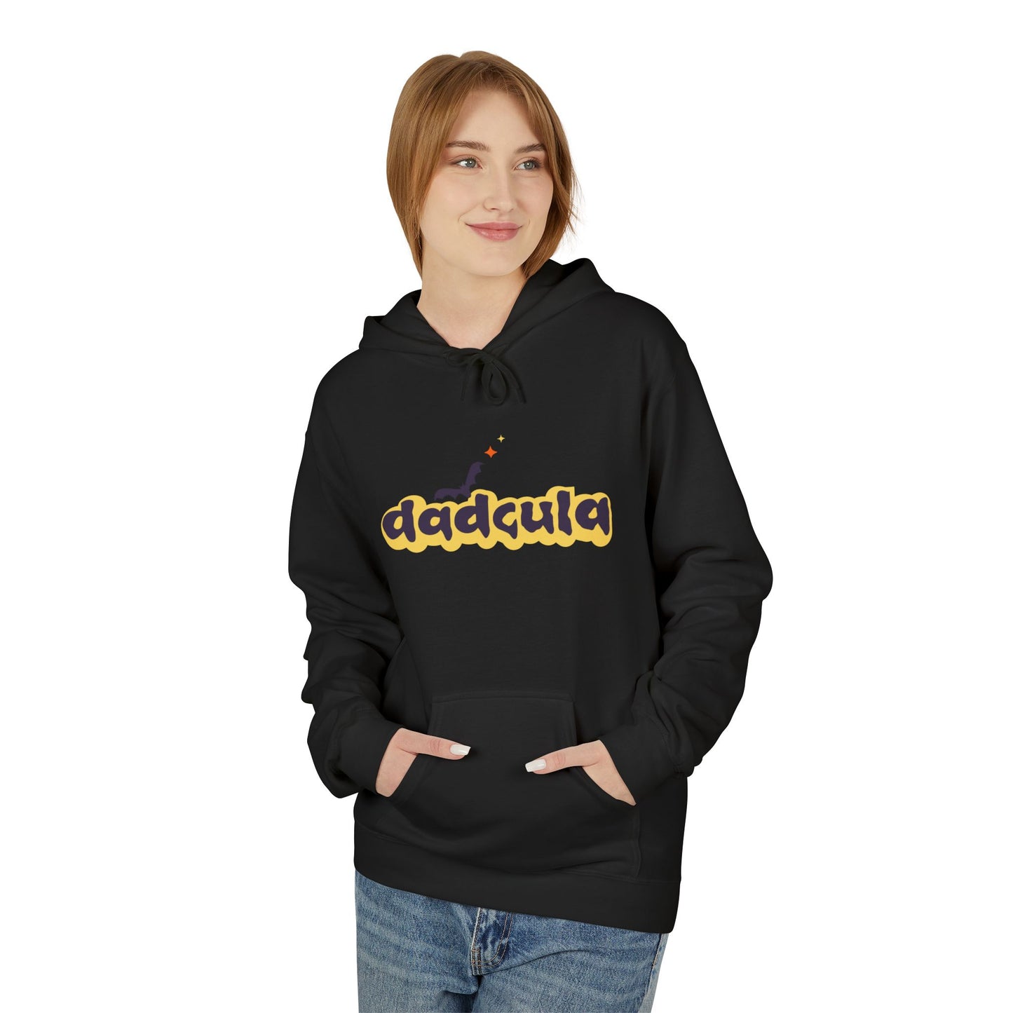 Dramatic Fleece Hoodie with Unique Design, Cozy Fall Apparel, Great for Halloween, Casual Wear, Gift for Friends - MaisonThreadory