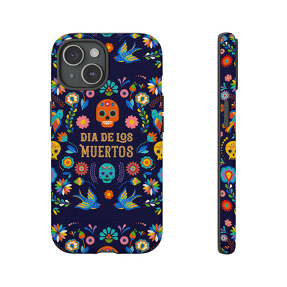 Colorful Dia de los Muertos Phone Case, Skull Design, Floral Phone Cover, Sugar Skull Accessories, Day of the Dead Gift