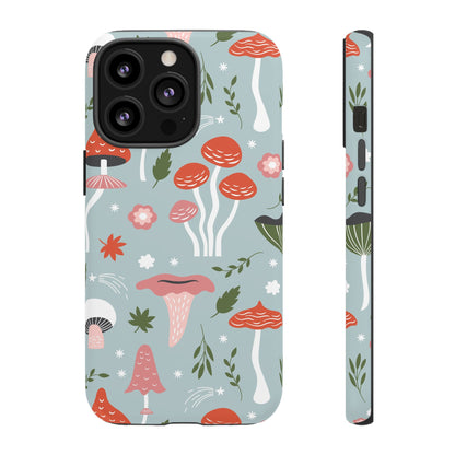 Whimsical Mushroom Phone Case, Cute Floral Smartphone Cover, Unique Gift for Nature Lovers, Trendy Tech Accessory, Eco-friendly Case