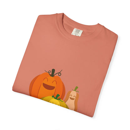 Cute Pumpkin Family T-Shirt, Fall Apparel, Halloween Shirt, Thanksgiving Gift, Harvest Crew Tee, Unisex Seasonal Wear - MaisonThreadory