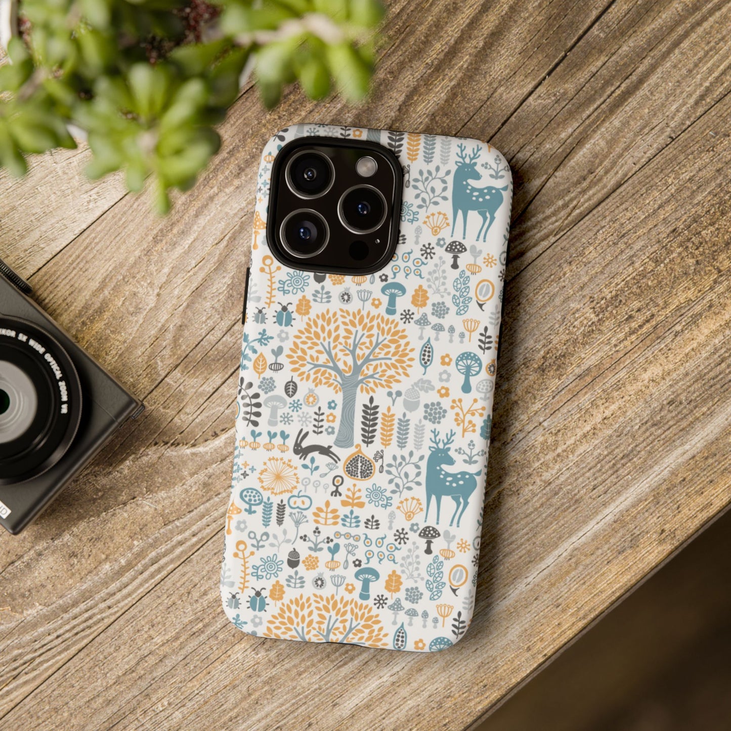 Nature-Inspired Phone Case, Durable Protective Cover, Bohemian Phone Accessory, Symbol of Strength, Eco-Friendly Gift