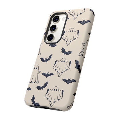 Halloween Phone Case, Ghosts and Bats, Cute Phone Cover, Spooky Accessories, Fall Decor, Gifts for Her, Halloween Party - MaisonThreadory