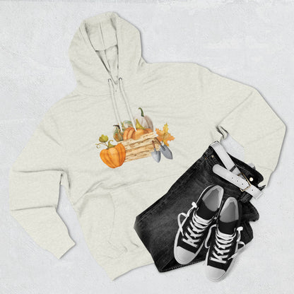 Autumn Harvest Fleece Hoodie, Cozy Fall Sweatshirt, Pumpkin Hoodie, Seasonal Apparel, Gift for Thanksgiving